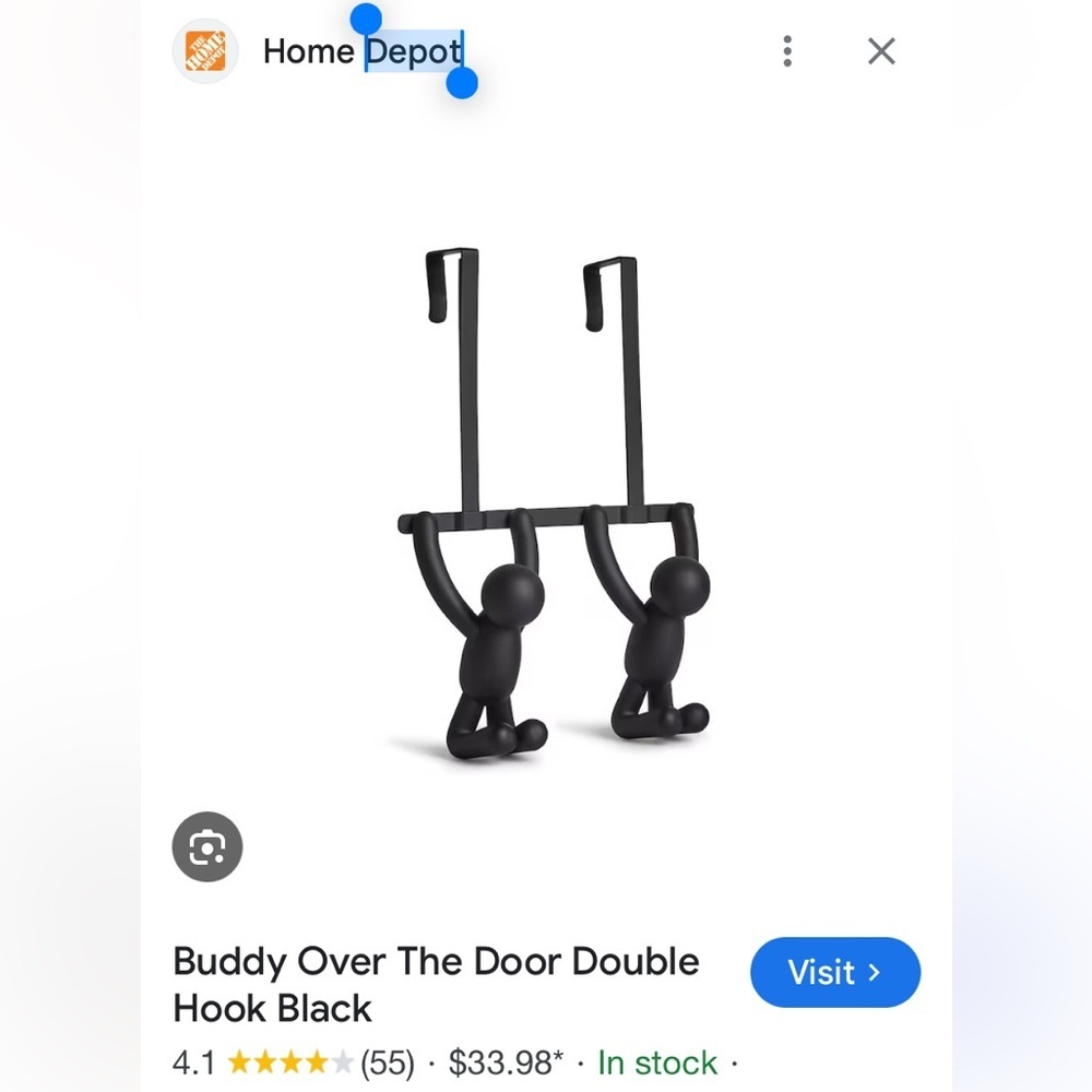 Umbra Over the Door Double Buddy Hanger - Picture 3 of 10